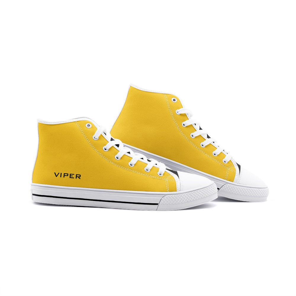 VIPER HIP HOP SHOES High Top Dark Yellow Canvas Style 54TO