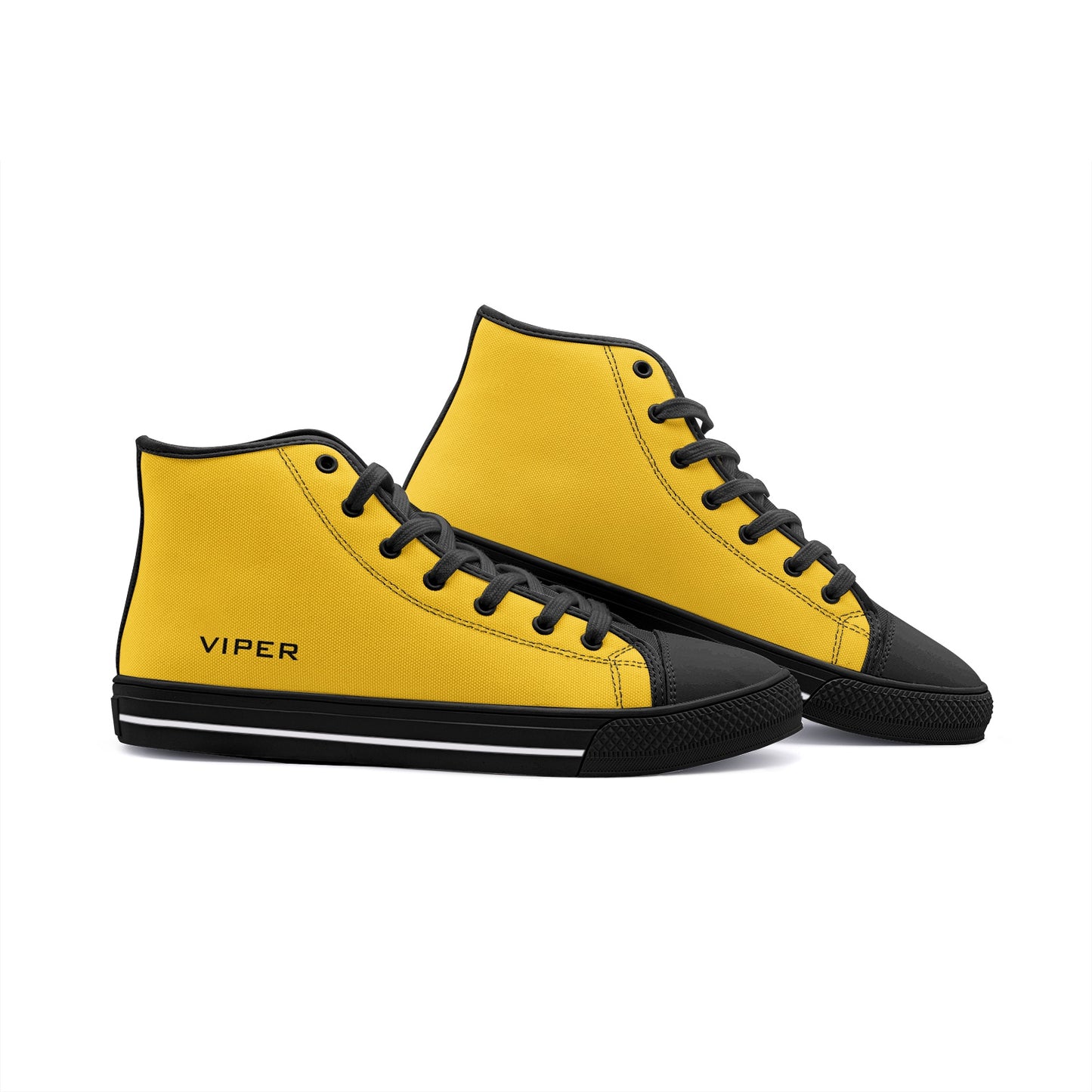 VIPER HIP HOP SHOES High Top Dark Yellow Canvas Style 54TO