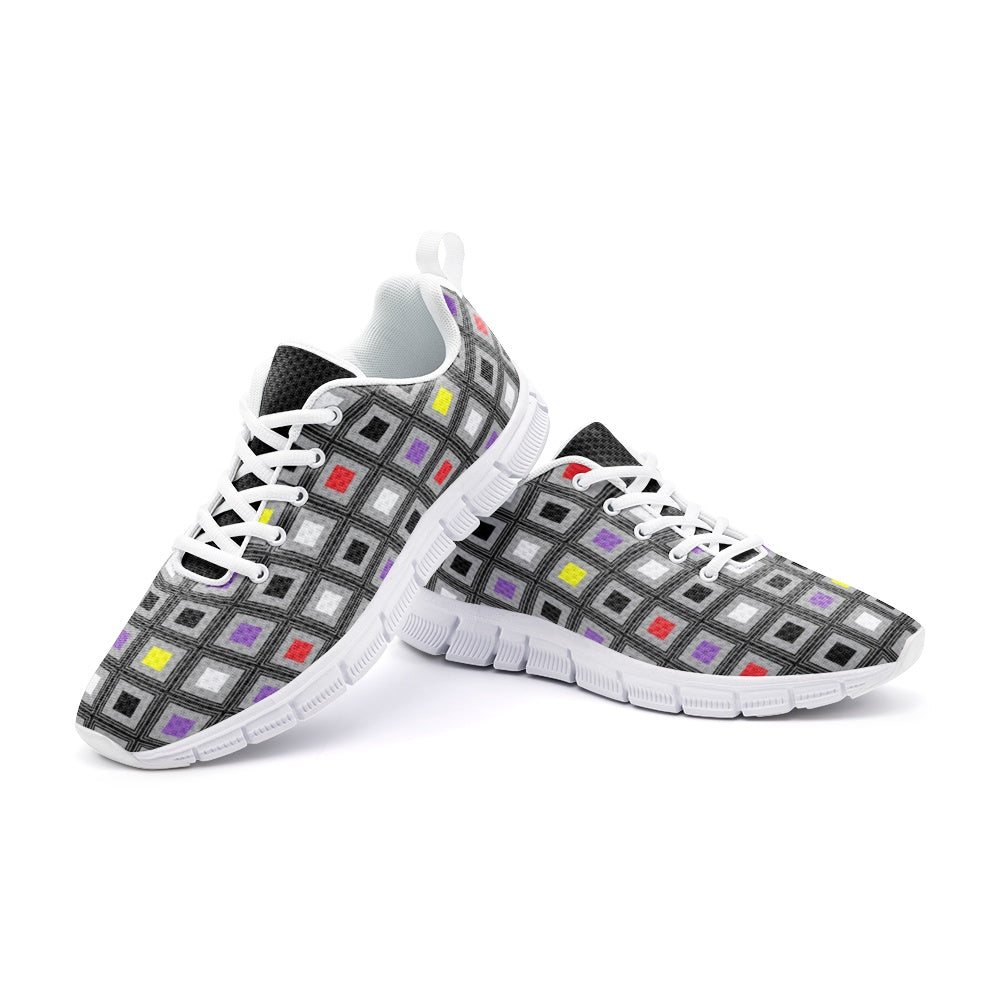 VIPER SHOES STYLE 54TV Multi Cube Abstract 01 Unisex Lightweight Sneaker Athletic Running Shoes