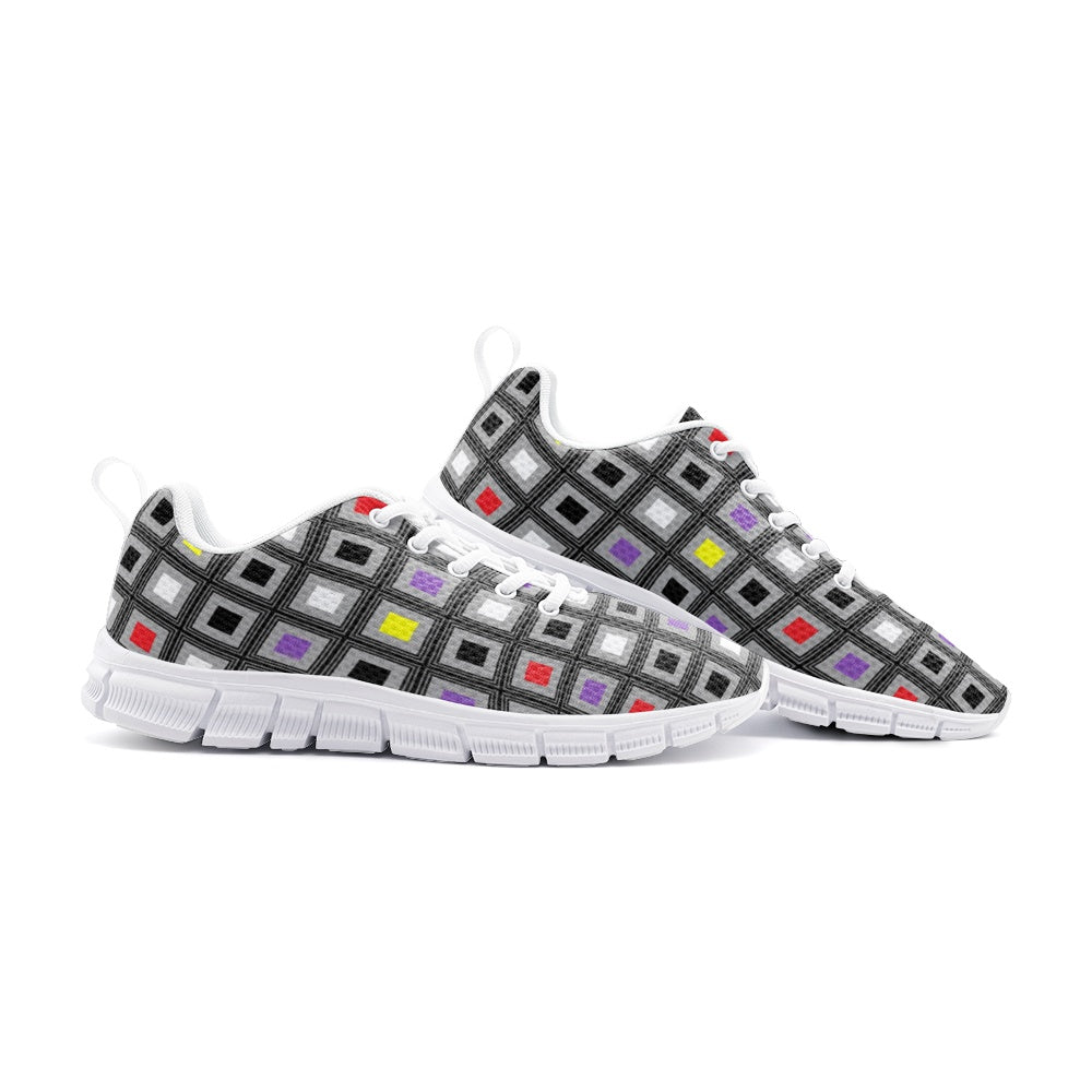 VIPER SHOES STYLE 54TV Multi Cube Abstract 01 Unisex Lightweight Sneaker Athletic Running Shoes